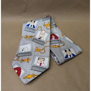 Vtg Dilbert Necktie Ratbert Computer Mouse Made in USA